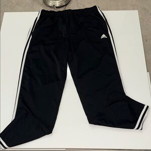 Adidas Sweatpants Men Extra Large Trefoil Black Athletic Straight Gym Polyester
